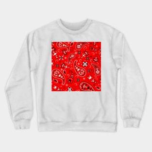 Red Paisley Seamless Pattern Crewneck Sweatshirt